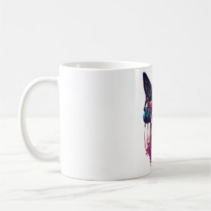 A Habu dog wearing sunglasses and headphones  Coffee Mug