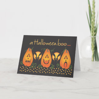 A Halloween Boo Jack O' Lantern Lineup Card