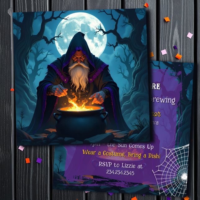 A Halloween Party is Brewing | Warlock Invitation (Creator Uploaded)