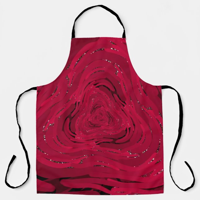 A hand drawing pattern made of red gradient with g apron (Front)