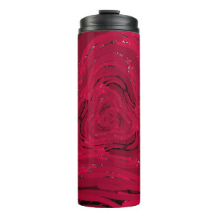 A hand drawing pattern made of red gradient with g thermal tumbler