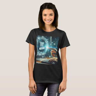 a hand is using a finger to buy a shopping cart T-Shirt