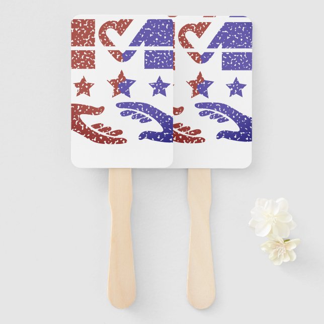 A Handshake for Change Hand Fan (Front and Back)