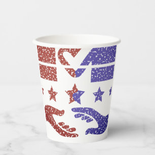 A Handshake for Change Paper Cups