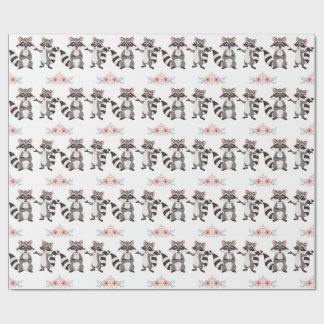 A happy and playful mood, just like the raccoons. wrapping paper