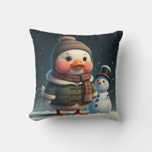 A happy baby duck cushion