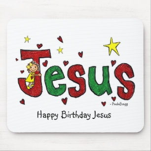 A  Happy Birthday Jesus hug from Little Marci Mouse Pad