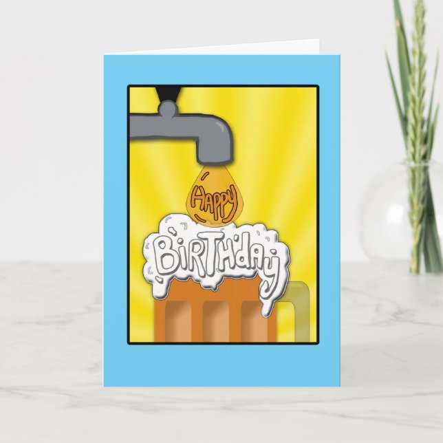 A Happy Birthday On Tap Card (Front)