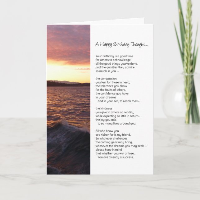 A Happy Birthday Thought... Card (Front)