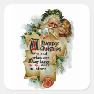 A Happy Christmas Square Sticker