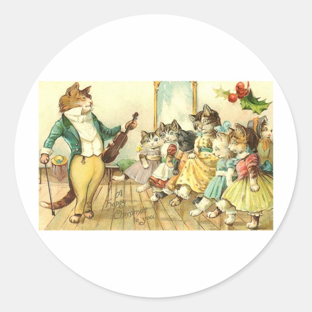 A Happy Christmas to You Classic Round Sticker (Front)