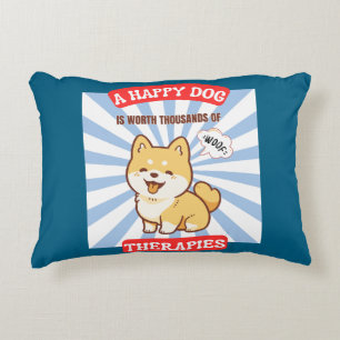 A Happy Dog Shiba cute dog Decorative Cushion