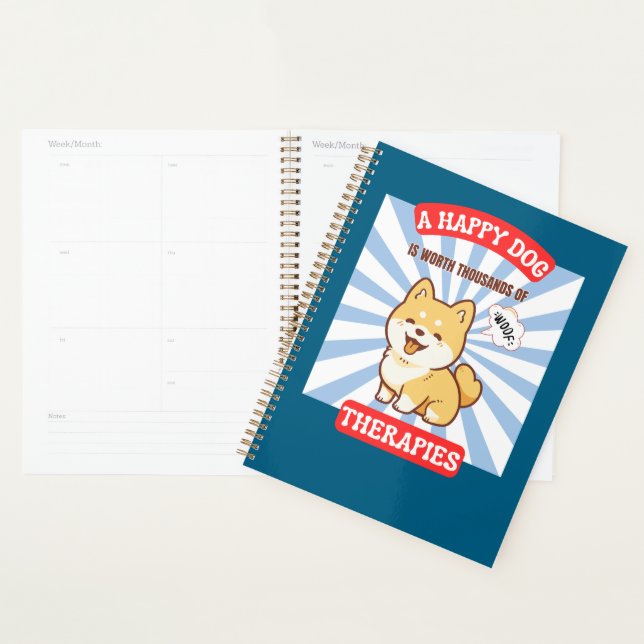 A Happy Dog Shiba cute dog Planner (Display)