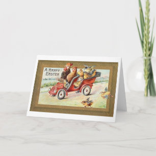 A Happy Easter! Victorian Easter Greeting Card. Holiday Card