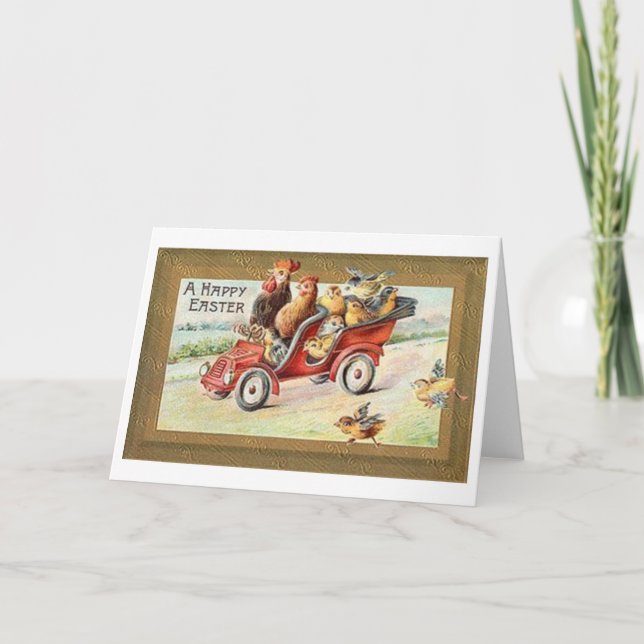 A Happy Easter! Victorian Easter Greeting Card. Holiday Card (Front)