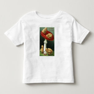 A Happy EasterChicks on Red Mushroom Toddler T-Shirt