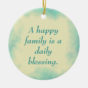 A Happy Family Ornament - Aqua