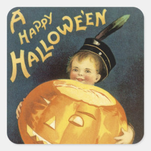 A Happy Halloween Square Sticker
