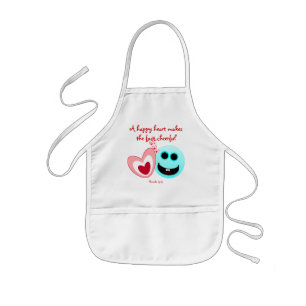 A Happy Heart - Proverbs 15:13 NIV Kids Apron