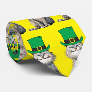 A happy Irish Cat Tie