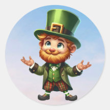 A happy little leprechaun on St. Patrick's day