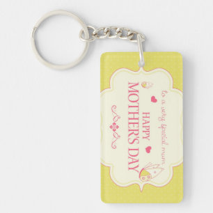 A Happy Mother's Day Greeting Card Key Ring