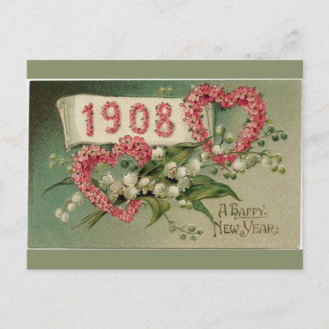 A Happy New Year Victorian Postcard (Front)