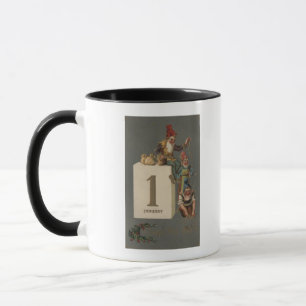 A Happy New YearGnomes Throwing Money Mug