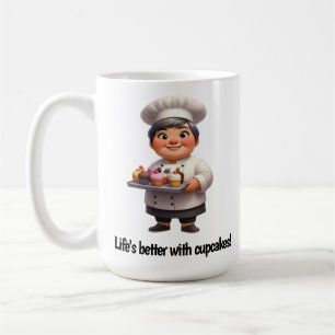 A Happy Pastry Chef Posing for the Camera Coffee Mug
