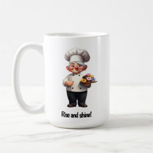 A Happy Pastry Chef Posing for the Camera Coffee Mug