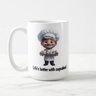A Happy Pastry Chef Posing for the Camera Coffee Mug