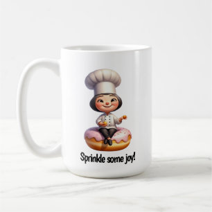A Happy Pastry Chef Posing for the Camera Coffee Mug