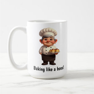 A Happy Pastry Chef Posing for the Camera Coffee Mug