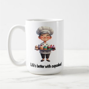 A Happy Pastry Chef Posing for the Camera Coffee Mug