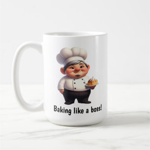 A Happy Pastry Chef Posing for the Camera Coffee Mug
