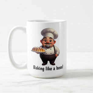 A Happy Pastry Chef Posing for the Camera Coffee Mug