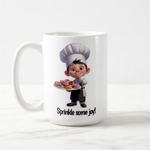 A Happy Pastry Chef Posing for the Camera Coffee Mug