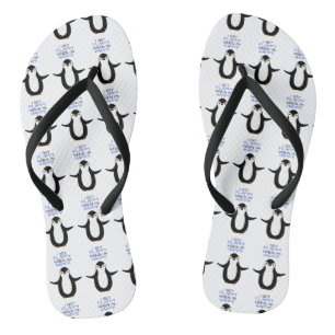 A happy penguin thongs