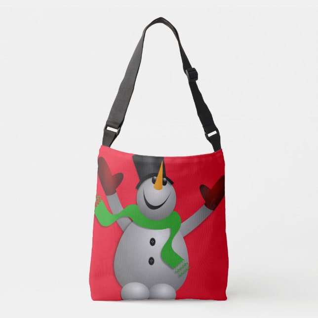 A Happy Snowman Crossbody Bag (Front)