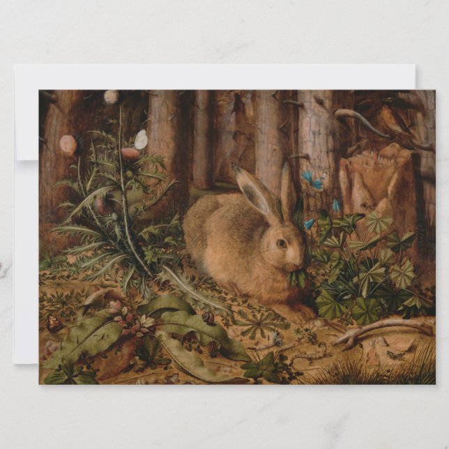A Hare in the Forest (by Hans Hoffmann) Card (Front)