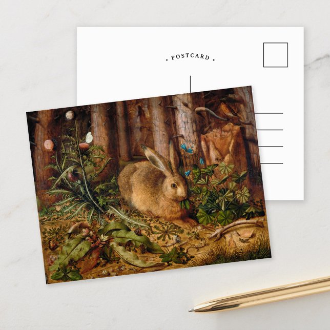 A Hare in the Forest | Hans Hoffmann Postcard (Creator Uploaded)