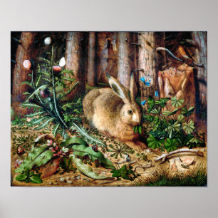 A Hare in the Forest Poster