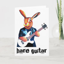 A hare playing a guitar