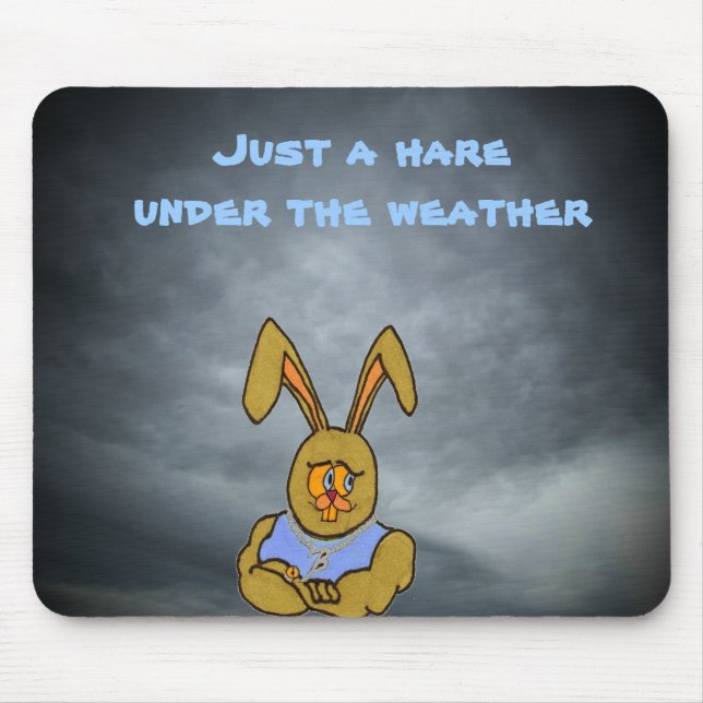A hare under the weather mouse pad (Front)