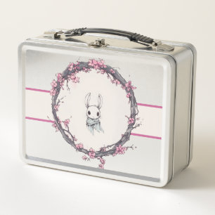 A Hare's Spring, Cherry Blossoms, Metal Lunch Box