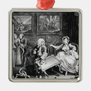 A Harlot's Progress, plate II, Quarrels Metal Ornament
