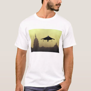 A Harrier jet landing on the Mall at dawn with T-Shirt