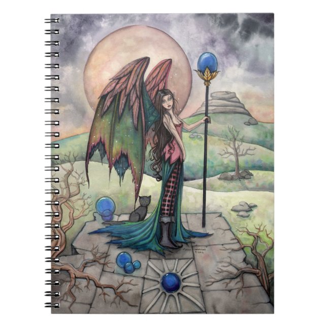 A Harvest Moon Fairy Gothic Fantasy Art Notebook (Front)