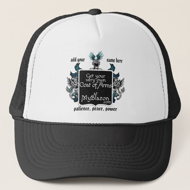 A hat adorned with your very own coat of arms (Front)