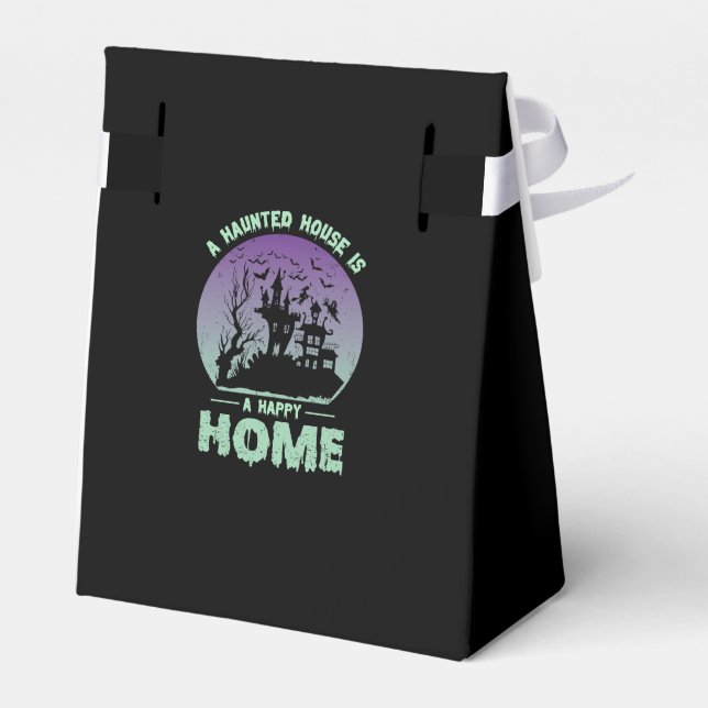 A Haunted House is a Happy Home Favour Box (Back Side)
